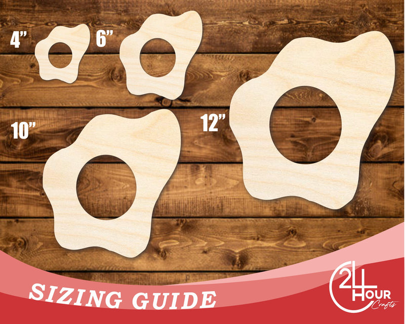 Unfinished Wood Sunny Side Up Egg Shape | DIY Craft Cutout | up to 46" DIY