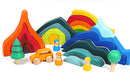 **Pre-order (Ships in 1-2 Weeks)**Large STAINED Four Elements Wooden Stacking Puzzles Building Blocks