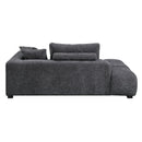 Chosen - Sectional Sofa With Toss Pillows With 2 Chaises With Ottoman - Gray by Unique Piece Furniture