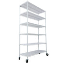 6 Tier 6000Lbs Capacity Nsf Metal Shelf Wire Shelving Unit, Heavy Duty Adjustable Storage Rack With Wheels & Shelf Liners For Commercial Grade Utility Steel Storage Rack by HouseOfZazla