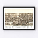 Vintage Map of Skowhegan, Maine 1892