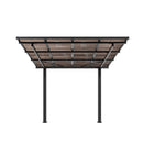 8x8FT Outdoor Carport with Galvanized Steel Frame and Sloped PC Roof by HouseOfZazla