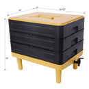 Durable 3 Tray Worm Farm Kit For Efficient Vermicomposting, 65L Capacity - Yellow / Black by HouseOfZazla