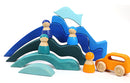 **Pre-order (Ships in 1-2 Weeks)**Large STAINED Four Elements Wooden Stacking Puzzles Building Blocks
