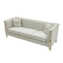 Modern Velvet Upholstered Sofa Set of 2