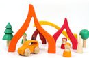 **Pre-order (Ships in 1-2 Weeks)**Large STAINED Four Elements Wooden Stacking Puzzles Building Blocks
