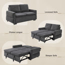 Convertible Sofa Bed Loveseat With Adjustable Backrest And USB Ports by HouseOfZazla