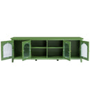 StylishTVcabinet Entertainment CenterTV Stand, TVconsoletable, Media Console, Solidwood Frame, Changhong Glass Door, Metal Handle by HouseOfZazla