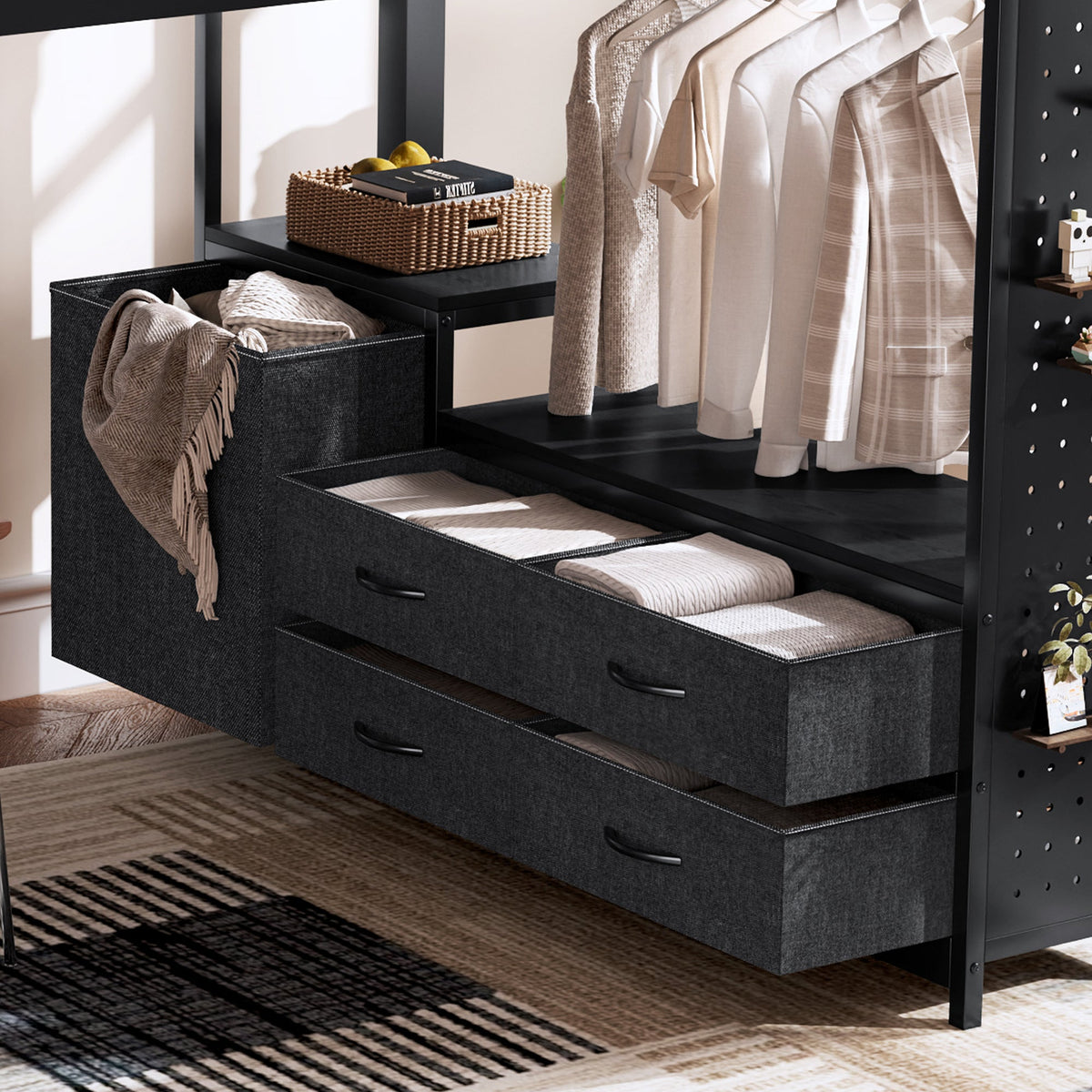 Queen Size Loft Bed with Desk & Shelves, photo 9 of 10