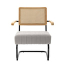 Accent Chair - Modern Industrial Slant Armchair with Metal Frame - Premium High Density Soft Single chair for Living Room Bedroom