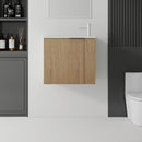 22 Inch Floating Bathroom Vanity with Sink, Soft-Close Door, Ceramic Sink, Plywood by HouseOfZazla