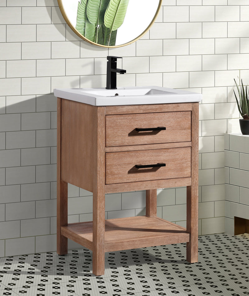 Betty 24" Bathroom Vanity Weathered Brown