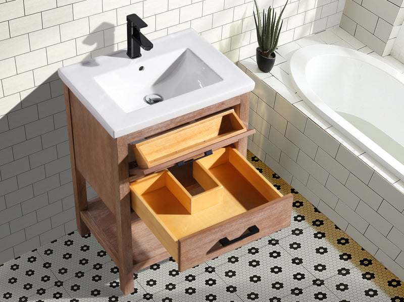 Betty 24" Bathroom Vanity Weathered Brown