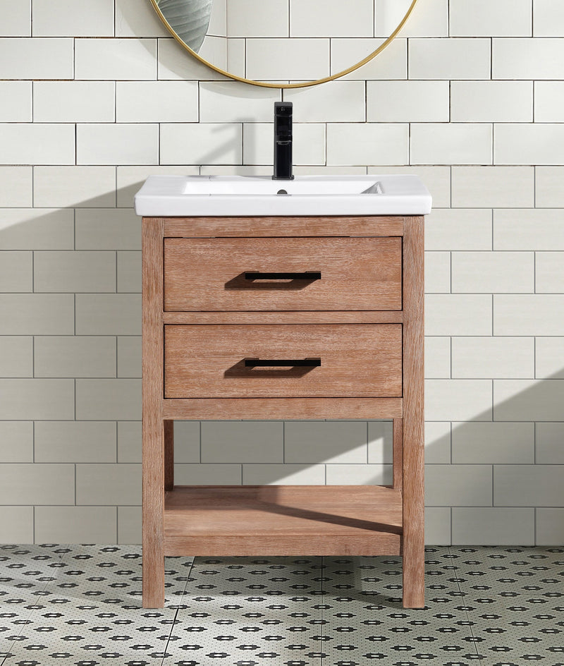 Betty 24" Bathroom Vanity Weathered Brown