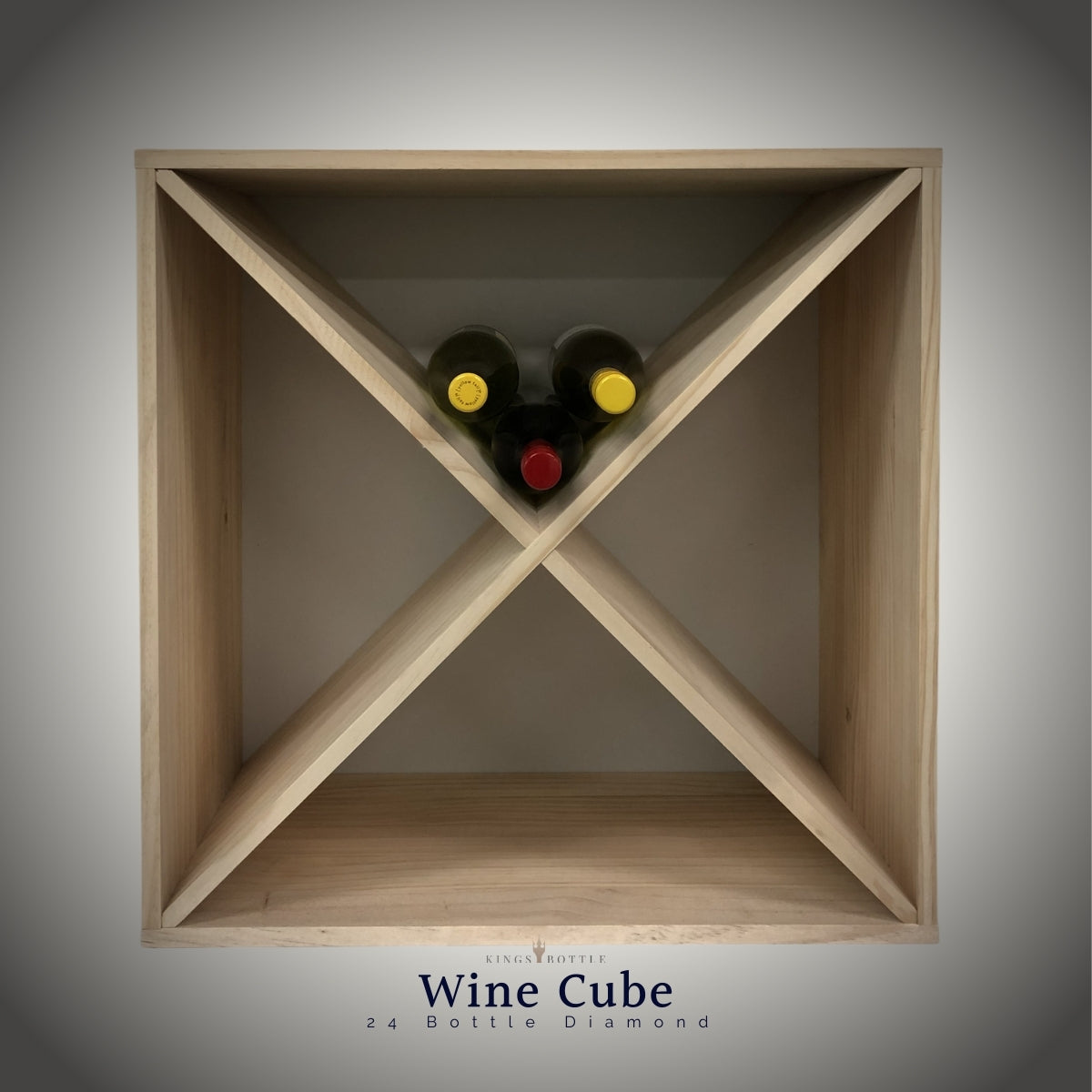 24 Bottle Compact Cross Wine Cube | 18mm Thick, photo 2 of 13