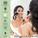 24 Inch Round Wall Mirror with 3-Color LED Lights and Smart Touch Button by LJGDeals