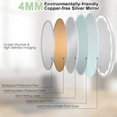 24 Inch Round Wall Mirror with 3-Color LED Lights and Smart Touch Button by LJGDeals