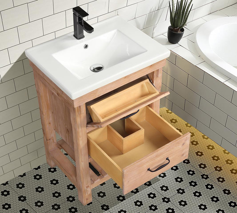 Marina 24" Bathroom Vanity Driftwood Finish