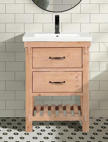 Marina 24" Bathroom Vanity Driftwood Finish