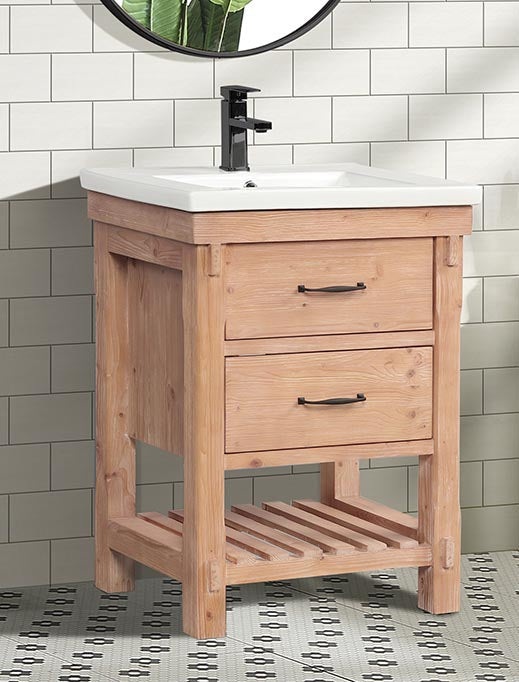 Marina 24" Bathroom Vanity Driftwood Finish