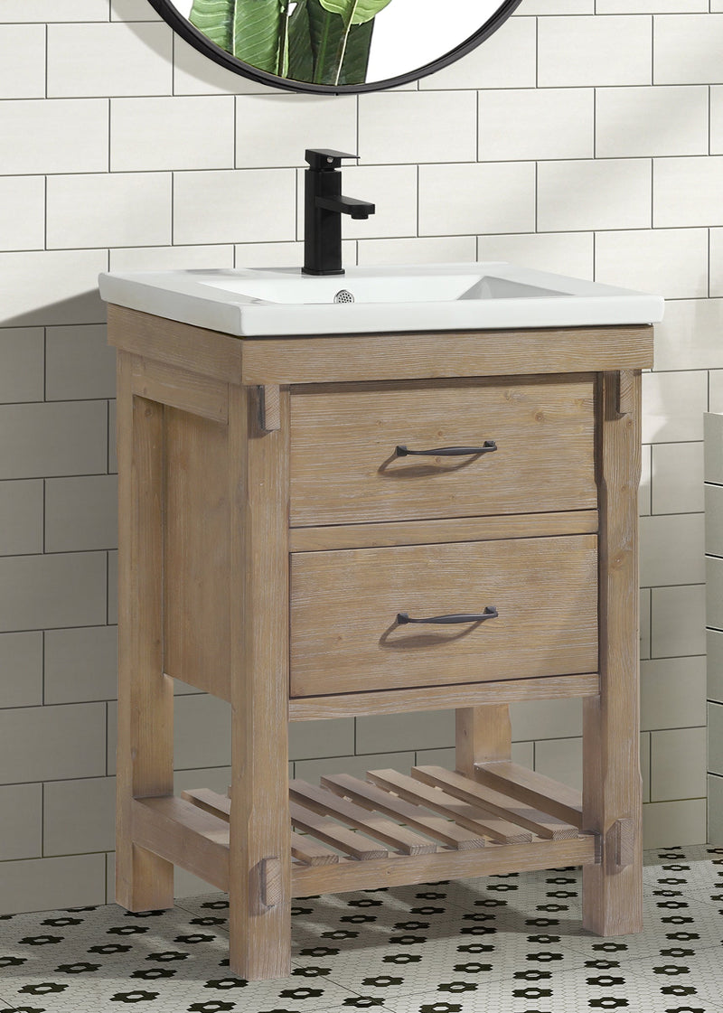 Marina 24" Bathroom Vanity Weather Fir Finish