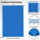 Puzzle Exercise Floor Mats 1/2 Inch Thick - 24 Tiles by DirectDeals