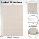 Puzzle Exercise Floor Mats 1/2 Inch Thick - 24 Tiles by LJGDeals
