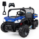 24V 2-Seater Kids Ride on Dump Truck 4WD with Electric Dump Bed and Lights by DirectDeals