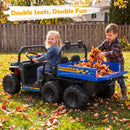 24V 2-Seater Kids Ride on Dump Truck 4WD with Electric Dump Bed and Lights