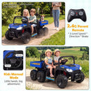 24V 2-Seater Kids Ride on Dump Truck 4WD with Electric Dump Bed and Lights by LJGDeals