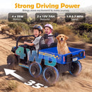 24V 2-Seater Kids Ride on Dump Truck 4WD with Electric Dump Bed and Lights by LJGDeals