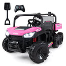 24V 2-Seater Kids Ride on Dump Truck 4WD with Electric Dump Bed and Lights by DirectDeals