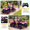 24V 2-Seater Kids Ride on Dump Truck 4WD with Electric Dump Bed and Lights by LJGDeals