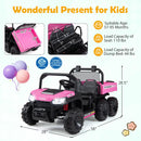 24V 2-Seater Kids Ride on Dump Truck 4WD with Electric Dump Bed and Lights