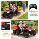 24V 2-Seater Kids Ride on Dump Truck 4WD with Electric Dump Bed and Lights by LJGDeals
