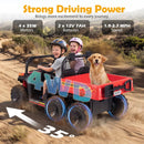 24V 2-Seater Kids Ride on Dump Truck 4WD with Electric Dump Bed and Lights by LJGDeals