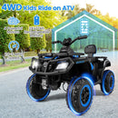 24V Kids ATV 2-Seater with 4 Motors with LED Lights and Music