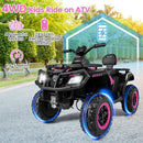 24V Kids ATV 2-Seater with 4 Motors with LED Lights and Music by LJGDeals