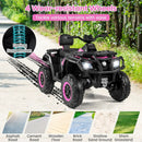 24V Kids ATV 2-Seater with 4 Motors with LED Lights and Music by LJGDeals