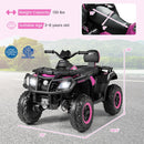 24V Kids ATV 2-Seater with 4 Motors with LED Lights and Music