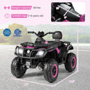 24V Kids ATV 2-Seater with 4 Motors with LED Lights and Music by LJGDeals