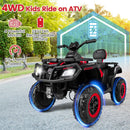 24V Kids ATV 2-Seater with 4 Motors with LED Lights and Music by LJGDeals