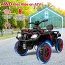 24V Kids ATV 2-Seater with 4 Motors with LED Lights and Music