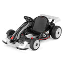 24V Kids Go Kart Licensed Audi Adjustable Ride on Racing Toy with Horn-Black & White by LJGDeals