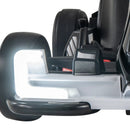 24V Kids Go Kart Licensed Audi Adjustable Ride on Racing Toy with Horn-Black & White by LJGDeals