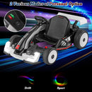 24V Kids Go Kart Licensed Audi Adjustable Ride on Racing Toy with Horn-Black & White