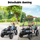 24V Kids Golf Cart 4WD 2-Seater Ride on Car with Storage Trunk and Horn by DirectDeals