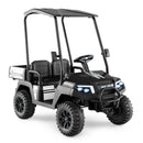 24V Kids Golf Cart 4WD 2-Seater Ride on Car with Storage Trunk and Horn by LJGDeals