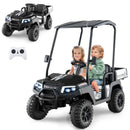 24V Kids Golf Cart 4WD 2-Seater Ride on Car with Storage Trunk and Horn by LJGDeals