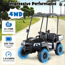 24V Kids Golf Cart 4WD 2-Seater Ride on Car with Storage Trunk and Horn by LJGDeals
